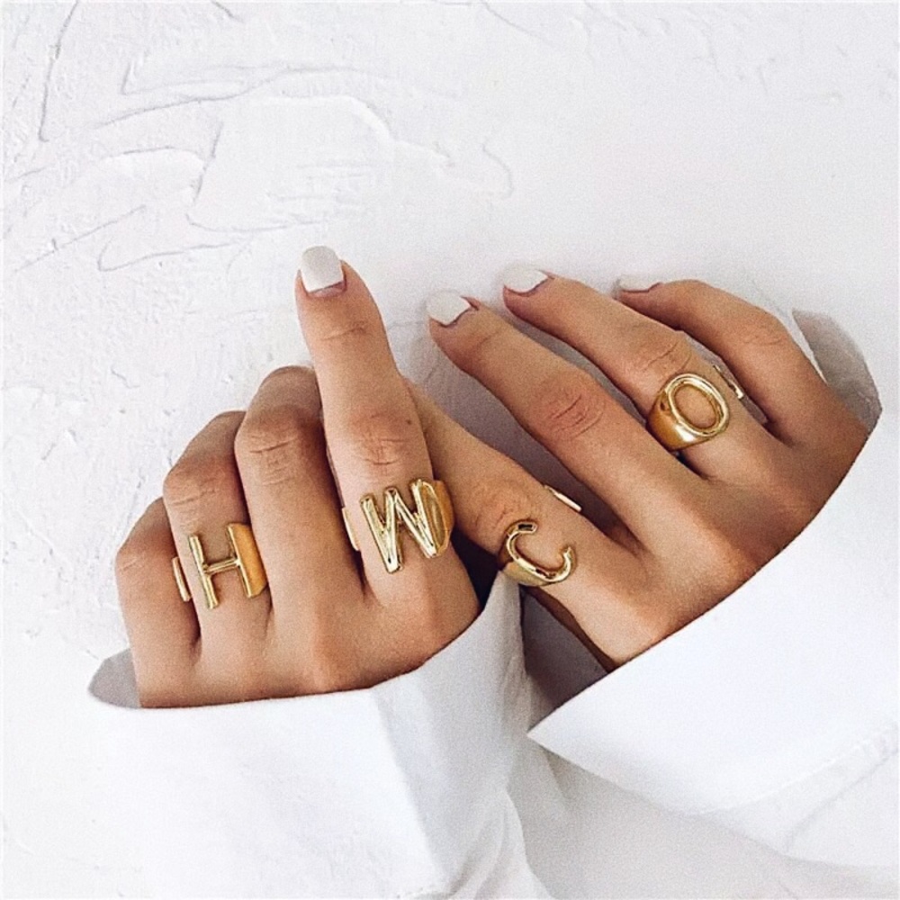 Retro Chic | Blogger Fav Gold Initial Letter Ring